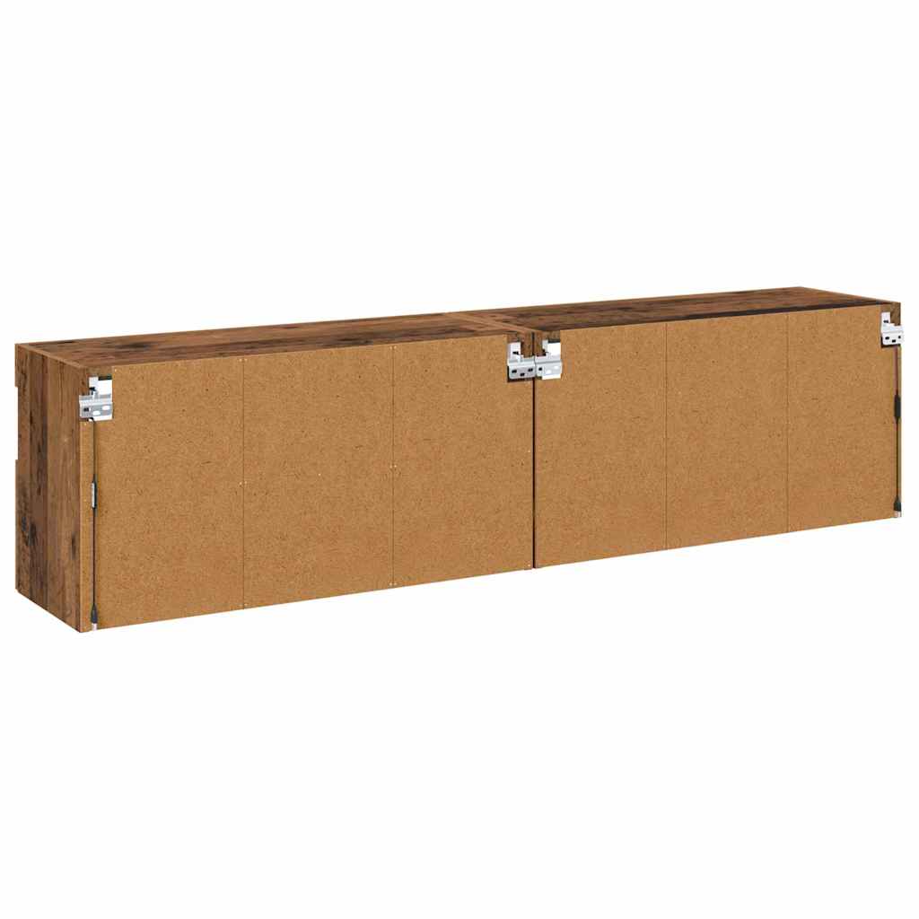 TV zidni ormari Zidne 2 pcs Staro drvo 80 x 30 x 40 cm