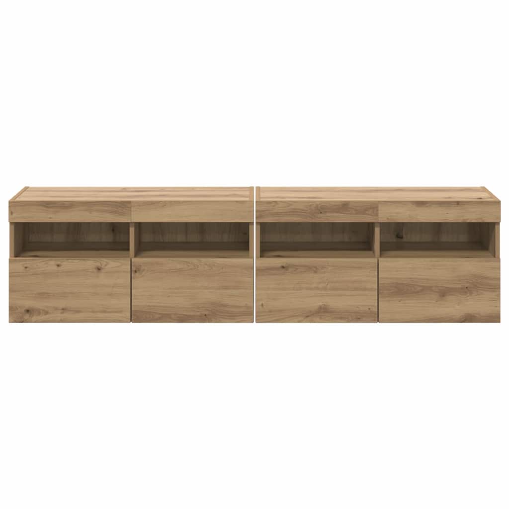 TV zidni ormari Zidne 2 pcs Umjetnički hrast 80 x 30 x 40 cm