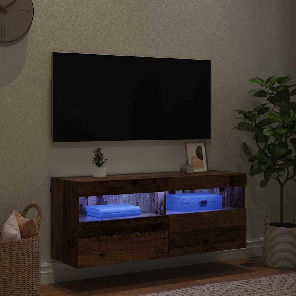 TV zidni ormar Staro drvo 100 x 30 x 40 cm Konstruirano drvo