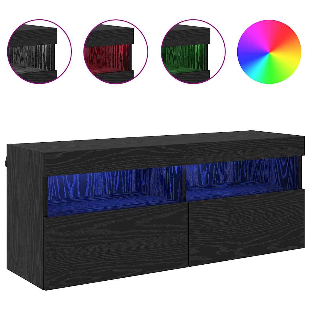 TV zidni ormar Crni hrast 100 x 30 x 40 cm Konstruirano drvo