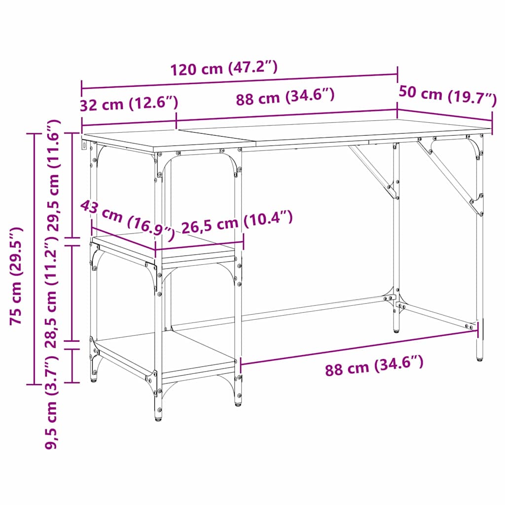 Stol Staro drvo 120 x 50 x 75 cm Konstruirano drvo