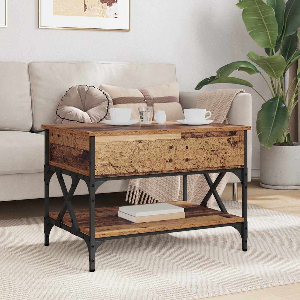 Kava Stol Staro drvo 70x50x50cm Konstruirano drvo