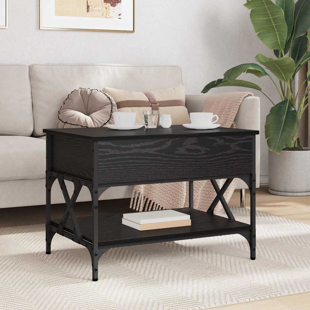 Kava Stol Crni hrast 70x50x50cm Konstruirano drvo