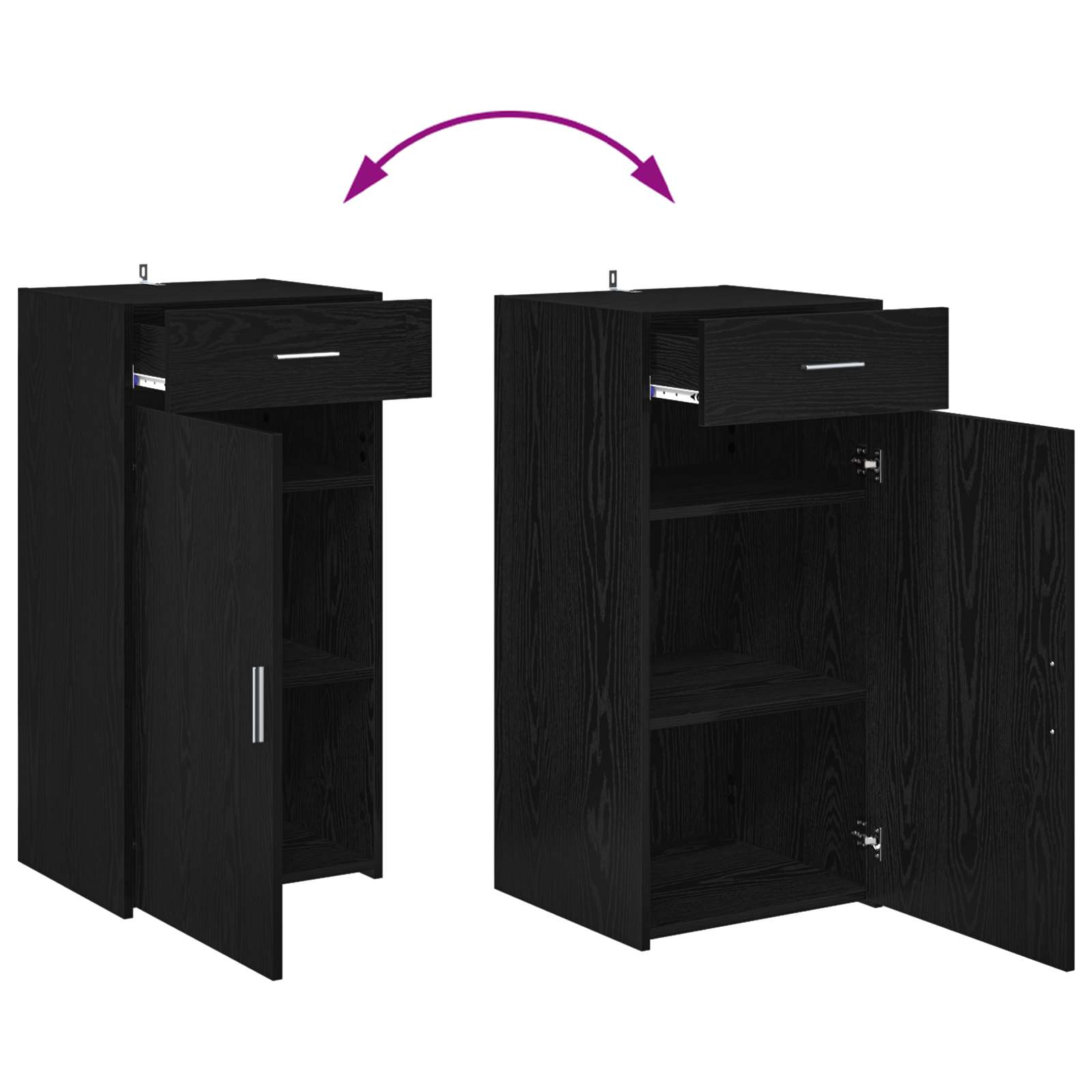 Kreveta Crni hrast 45 x 42,5 x 93 cm Konstruirano drvo