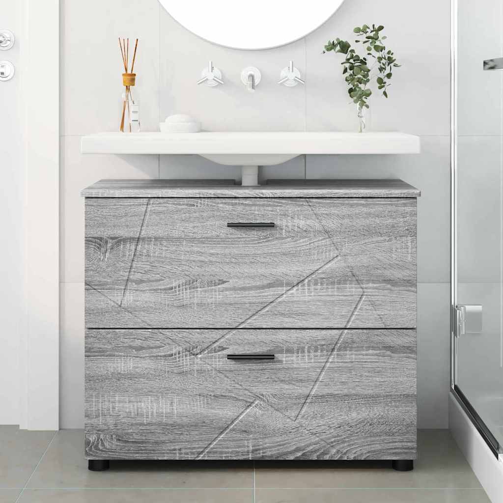 Kupaonski ormar s ladicama Siva Sonoma 76,5 x 35 x 64 cm