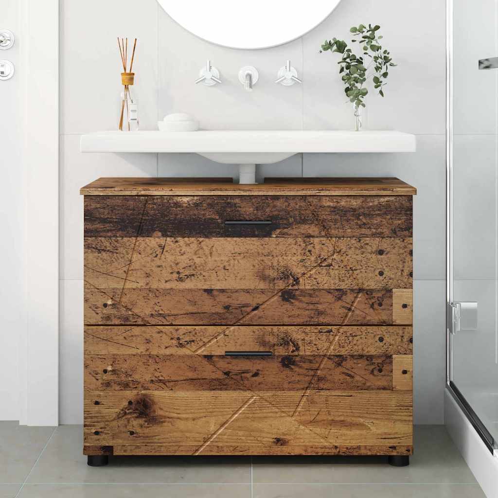 Kupaonski ormar s ladicama Staro drvo 76,5 x 35 x 64 cm