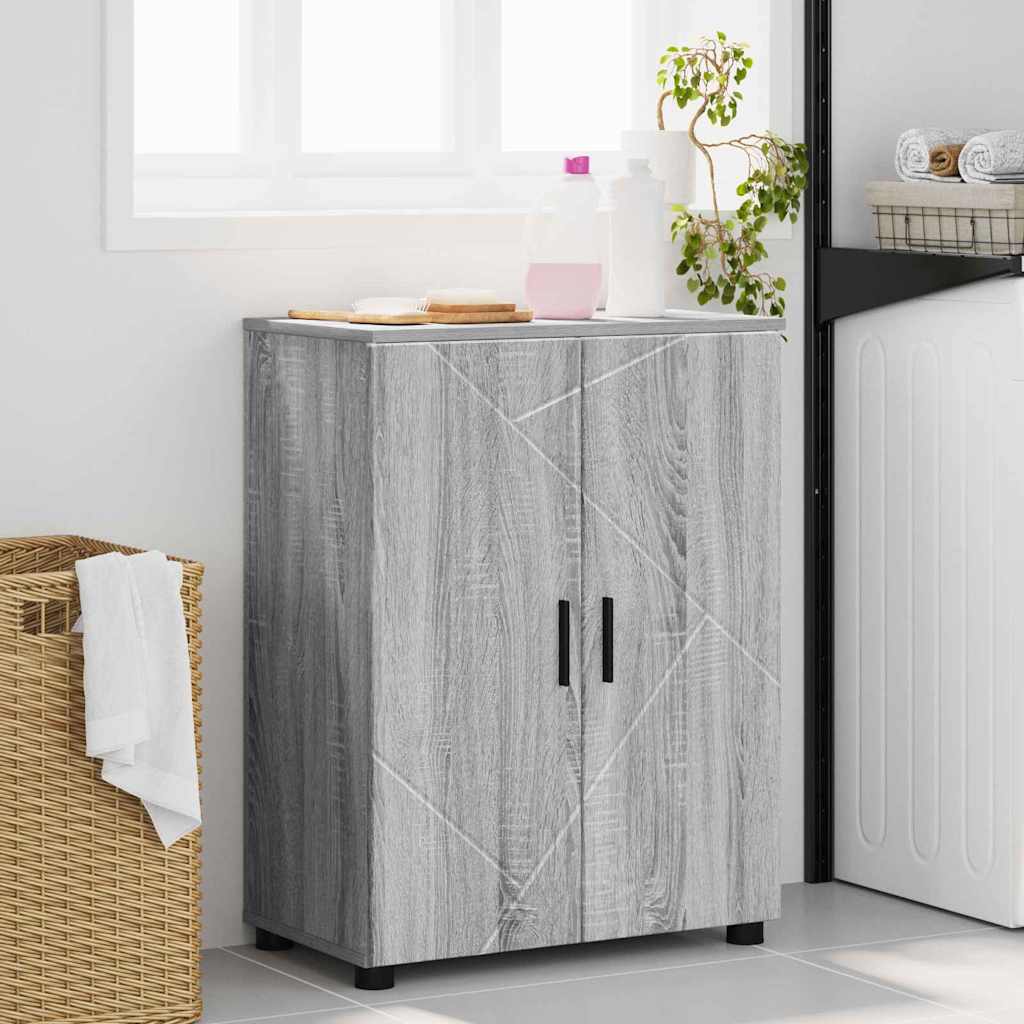 Kupaonski ormar s pohranom Siva Sonoma 60 x 35 x 80 cm