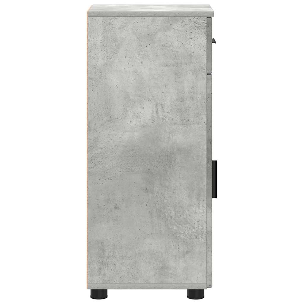 Kupaonski ormar s ladicama Betonski sivi 30 x 35 x 80 cm