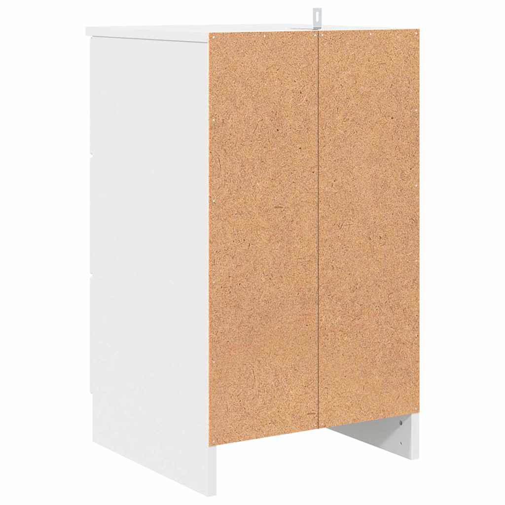 Noćni ormar s ladicama Bijelo 38 x 38 x 66 cm Konstruirano drvo