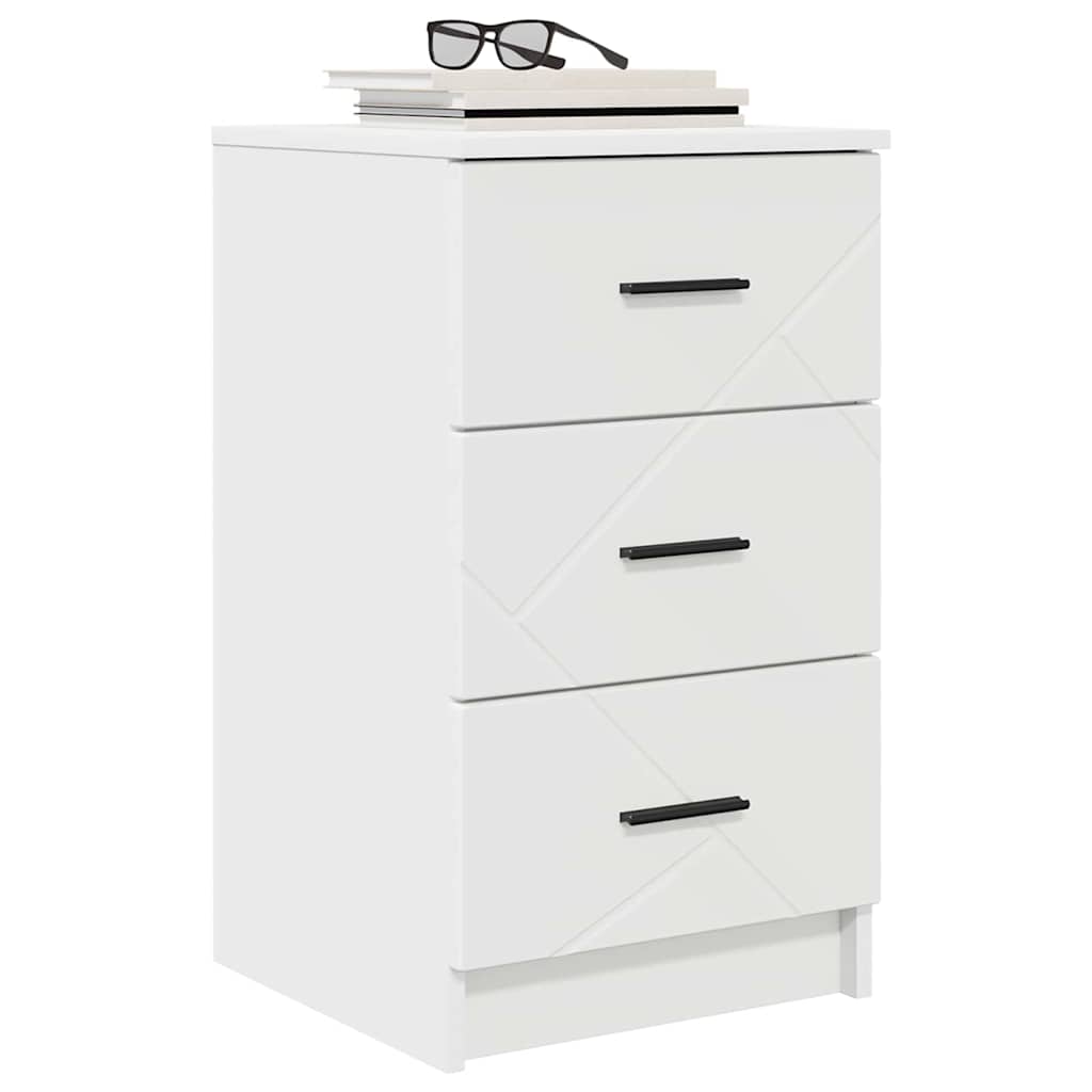 Noćni ormar s ladicama Bijelo 38 x 38 x 66 cm Konstruirano drvo
