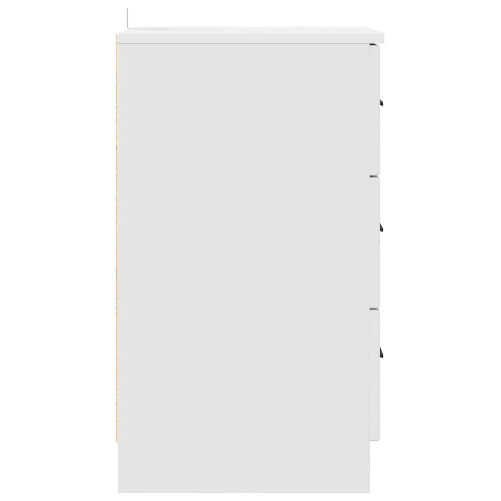 Noćni ormar s ladicama Bijelo 38 x 38 x 66 cm Konstruirano drvo