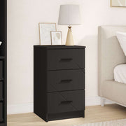 Noćni ormar s ladicama Crna 38 x 38 x 66 cm Konstruirano drvo