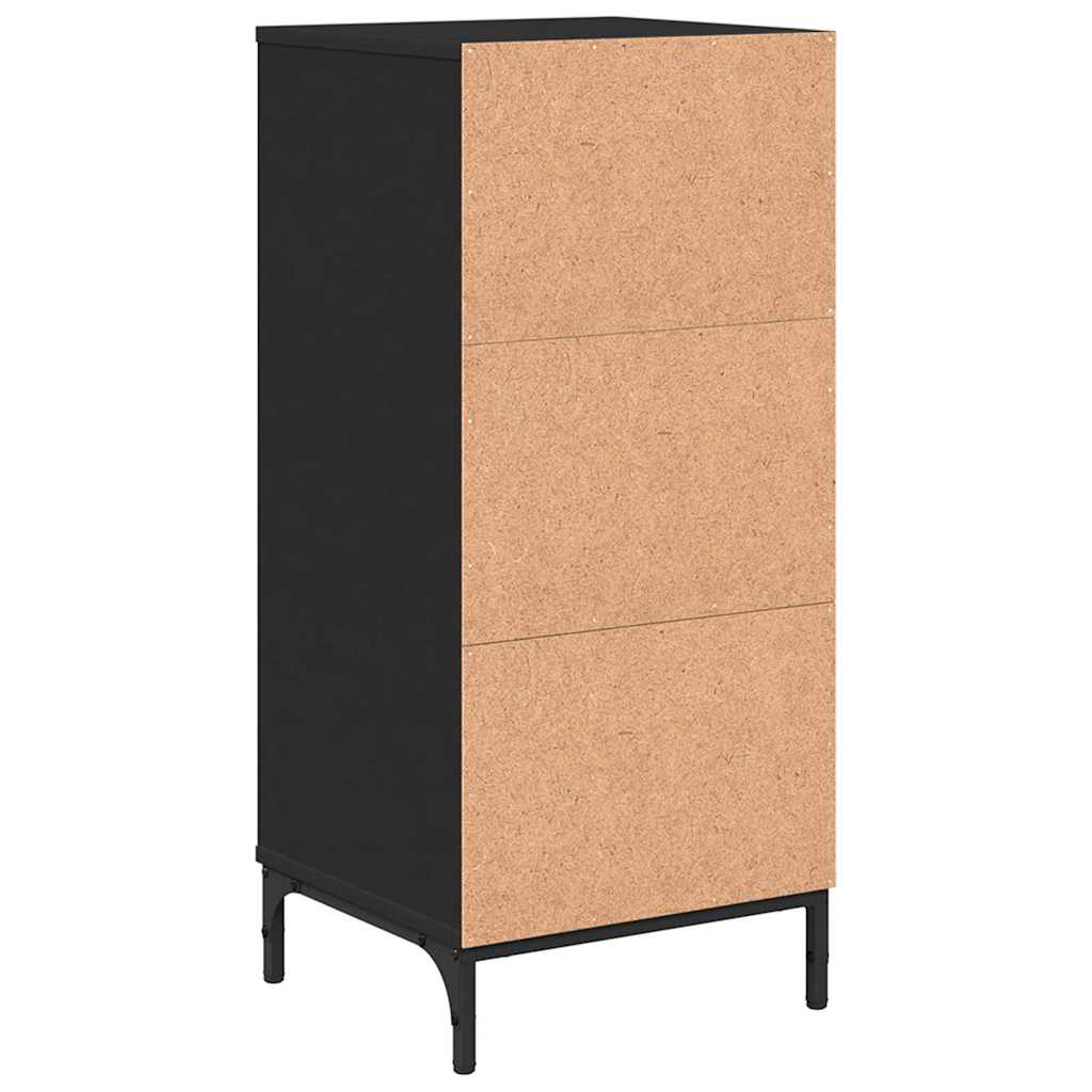 Kupaonski ormar s ladicama s pohranom Crna 39,5 x 36 x 88 cm