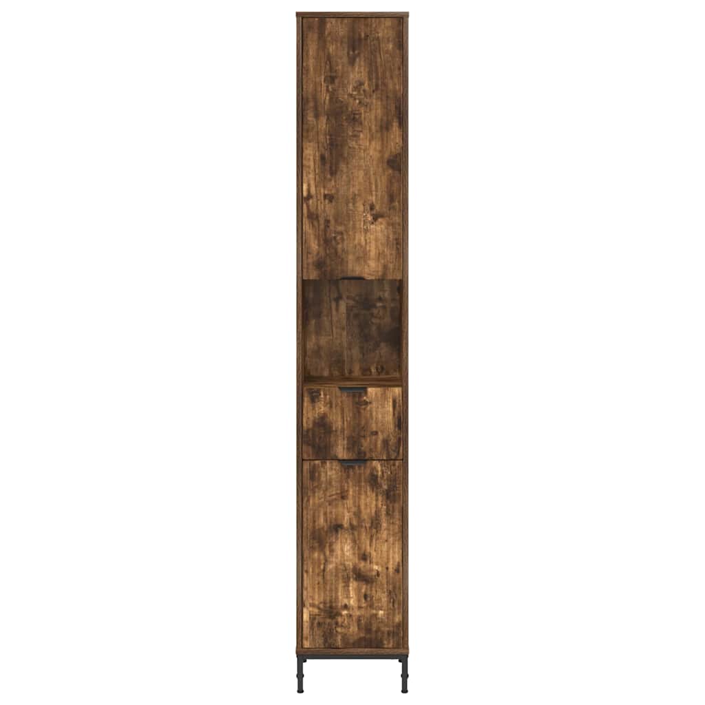 Kupaonski ormar s ladicama Dimljeni hrast 31,5 x 33 x 190 cm