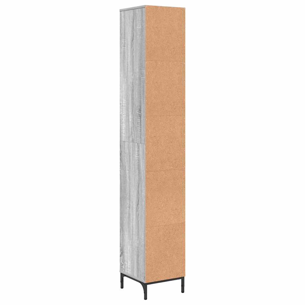 Kupaonski ormar s ladicama Siva Sonoma 31,5 x 33 x 190 cm
