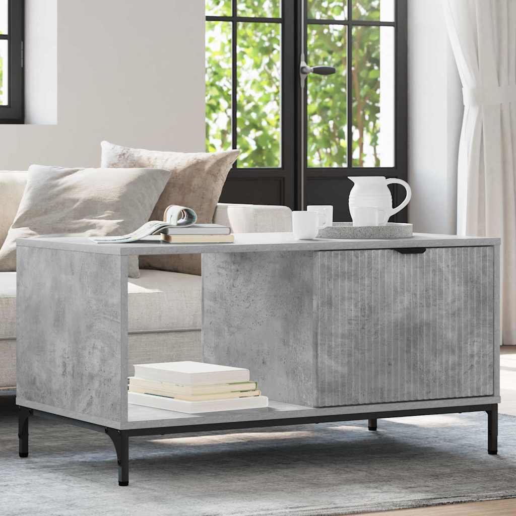 Kava Stol Betonski sivi 90 x 49 x 46 cm Konstruirano drvo