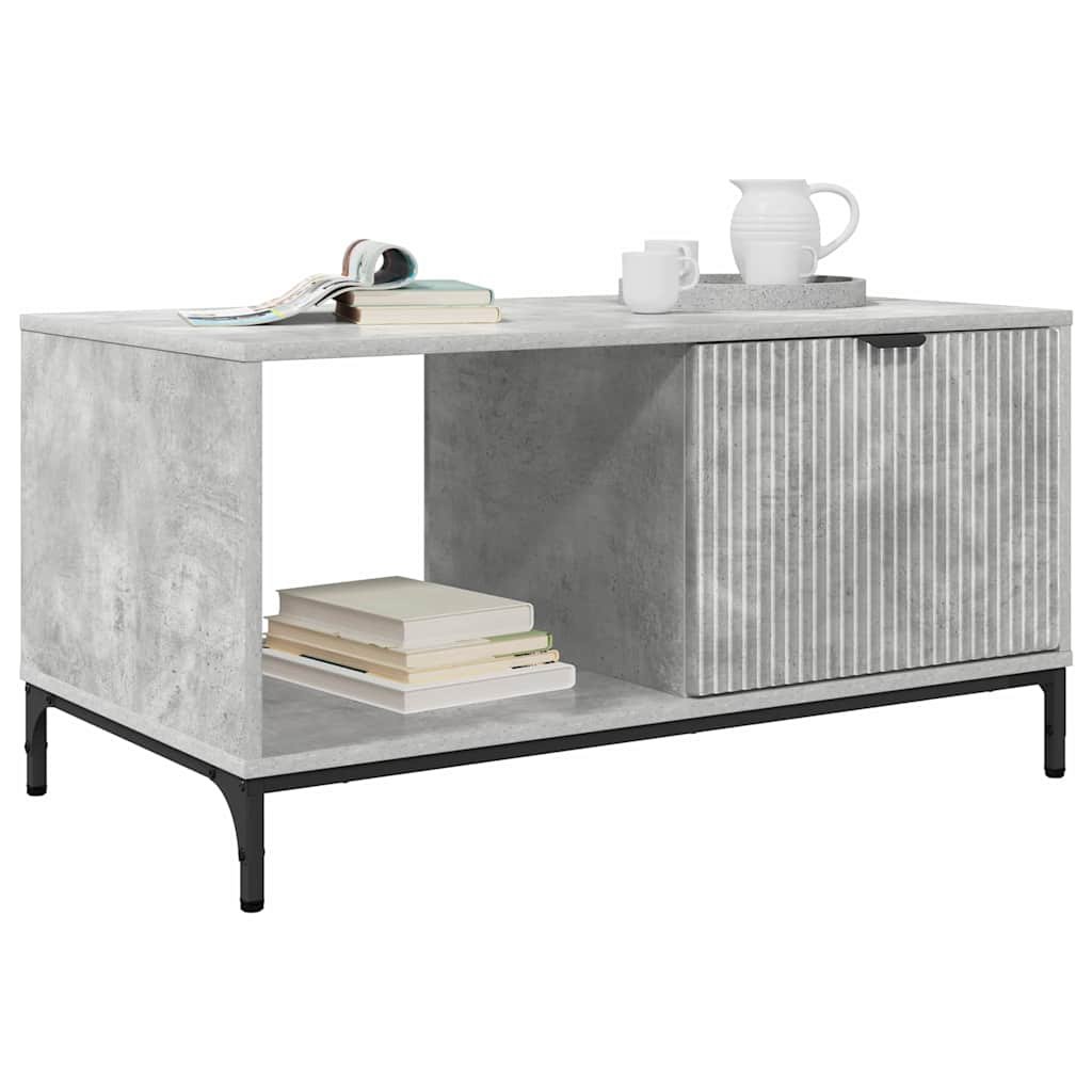 Kava Stol Betonski sivi 90 x 49 x 46 cm Konstruirano drvo