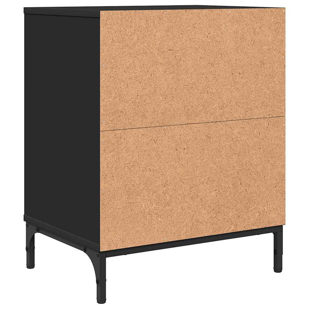 Noćni ormar 2 pcs Crna 49 x 36 x 61 cm Konstruirano drvo