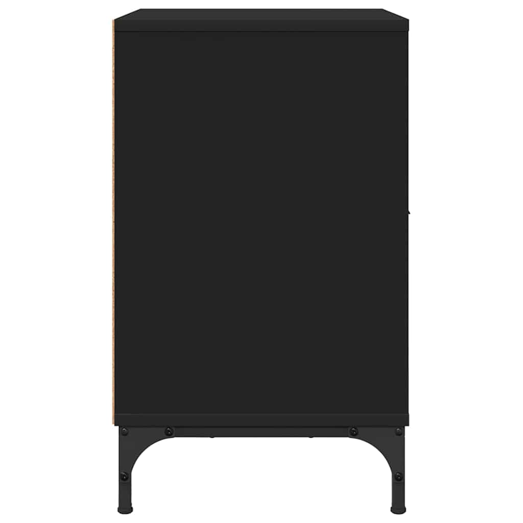Noćni ormar 2 pcs Crna 49 x 36 x 61 cm Konstruirano drvo