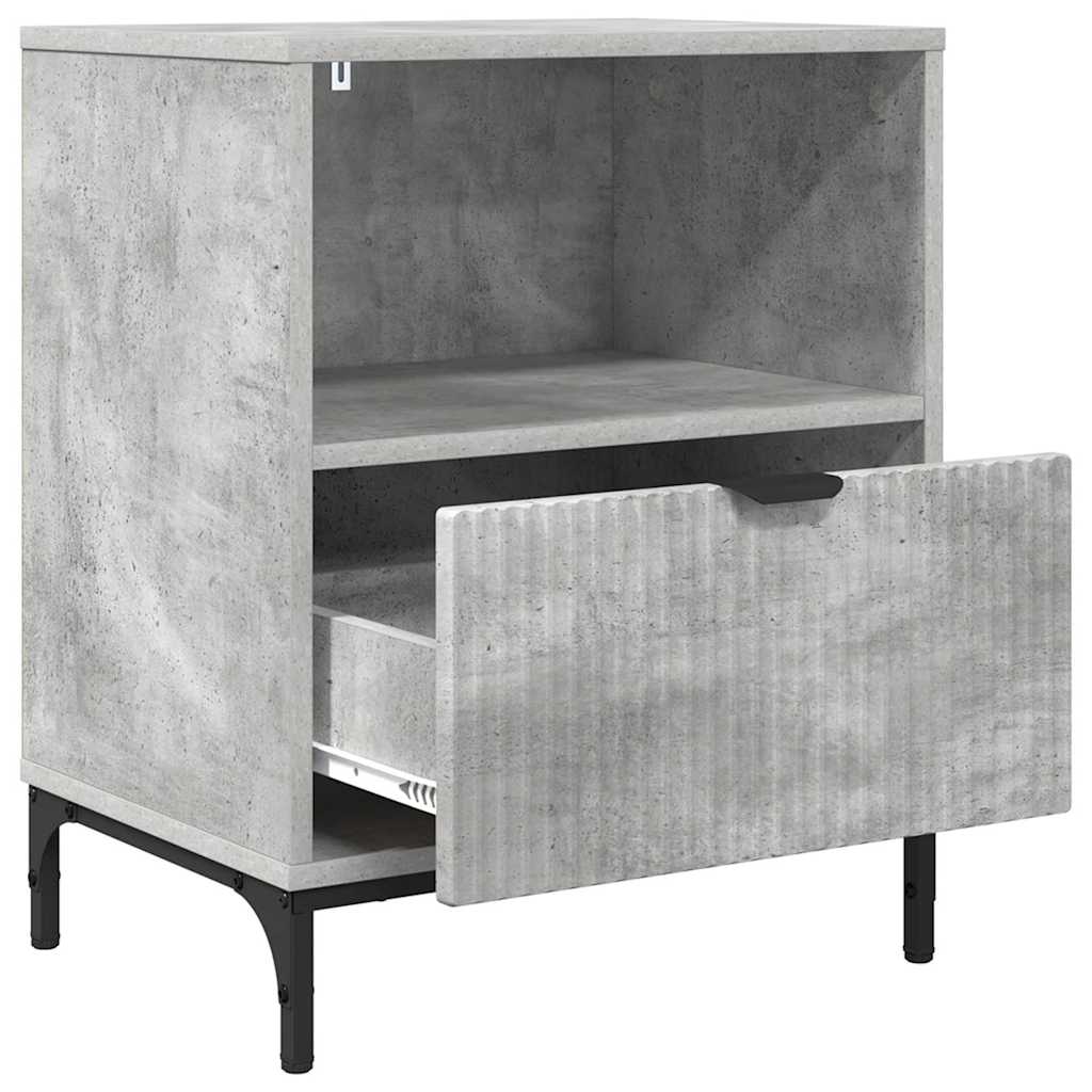 Noćni ormar Beton siva 49 x 36 x 61 cm Konstruirano drvo