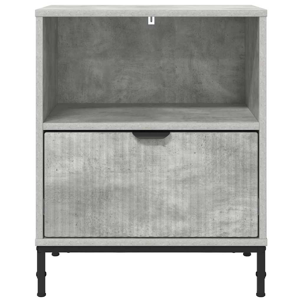 Noćni ormar 2 pcs Beton siva 49 x 36 x 61 cm Konstruirano drvo