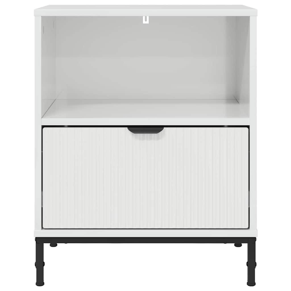Noćni ormar 2 pcs Visoko sjajno bijela 49 x 36 x 61 cm