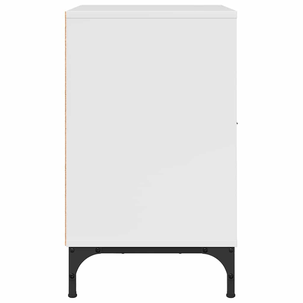 Noćni ormar 2 pcs Visoko sjajno bijela 49 x 36 x 61 cm