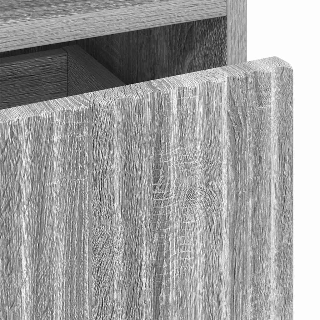 Noćni ormar s ladicama 2 pcs Sivi hrast sonoma 49 x 36 x 61 cm