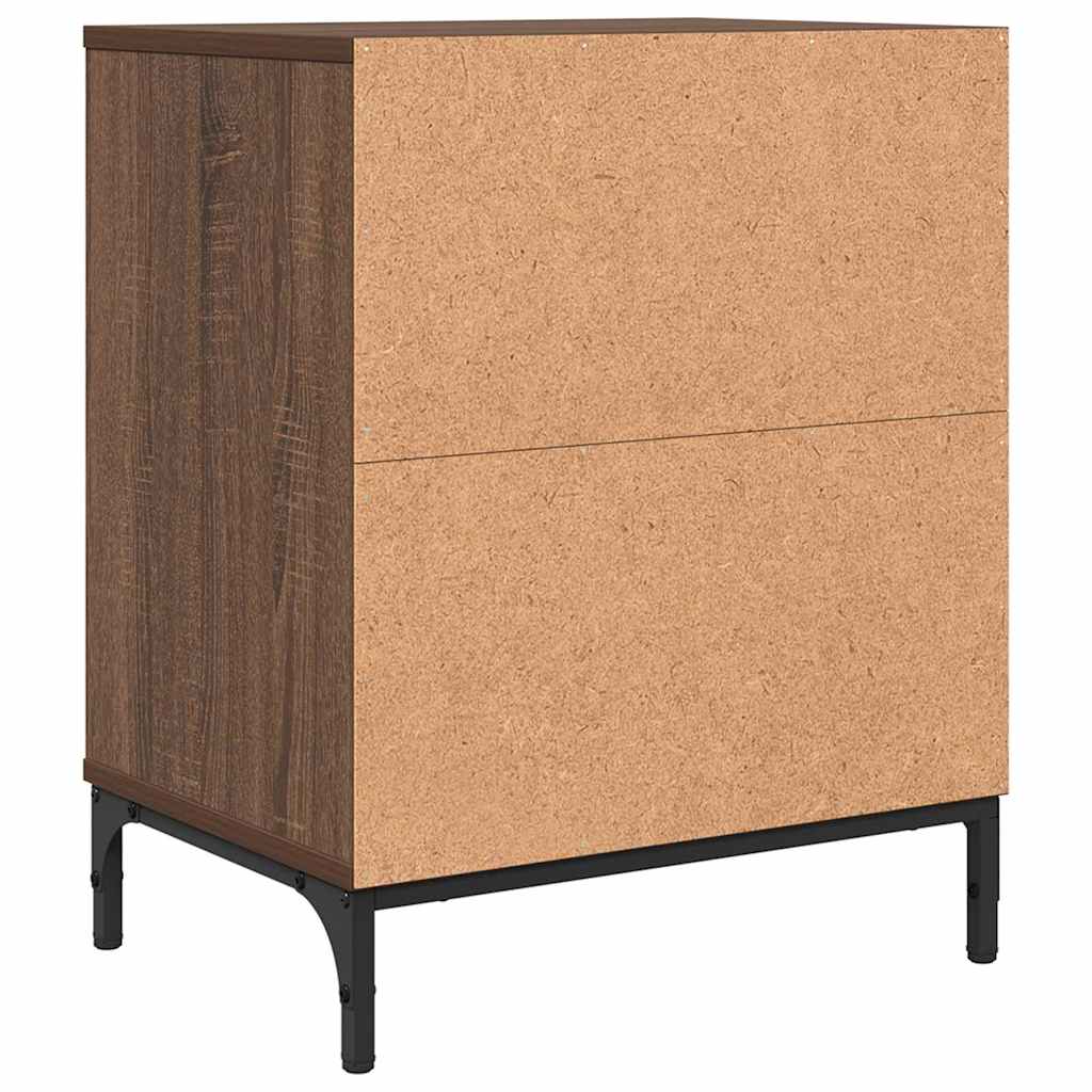Noćni ormar 2 pcs Smeđi hrast 49 x 36 x 61 cm Konstruirano drvo