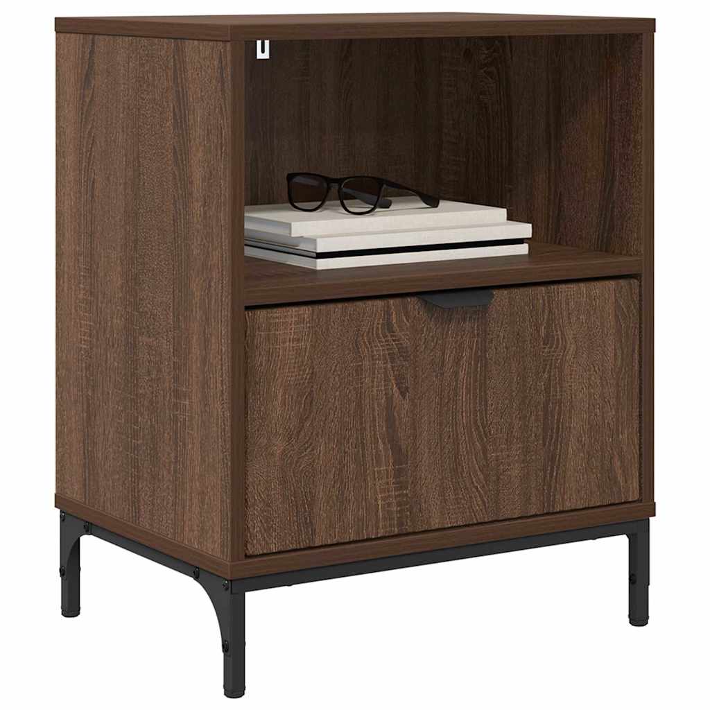 Noćni ormar 2 pcs Smeđi hrast 49 x 36 x 61 cm Konstruirano drvo