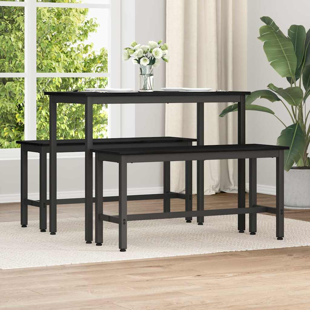 Klupa za blagovanje 2 pcs Crni hrast 100 x 32,5 x 48,5 cm