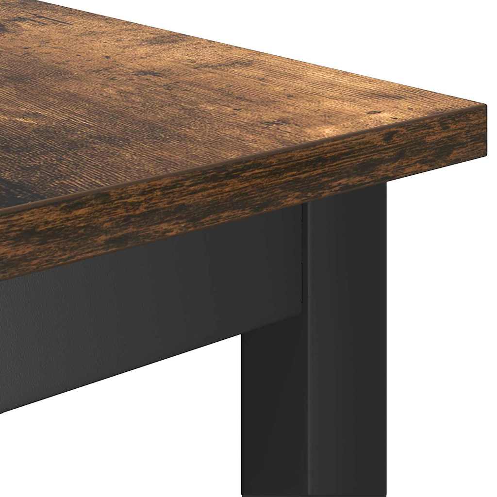 Klupa za blagovanje 2 pcs Dimljeni hrast 100 x 32,5 x 48,5 cm
