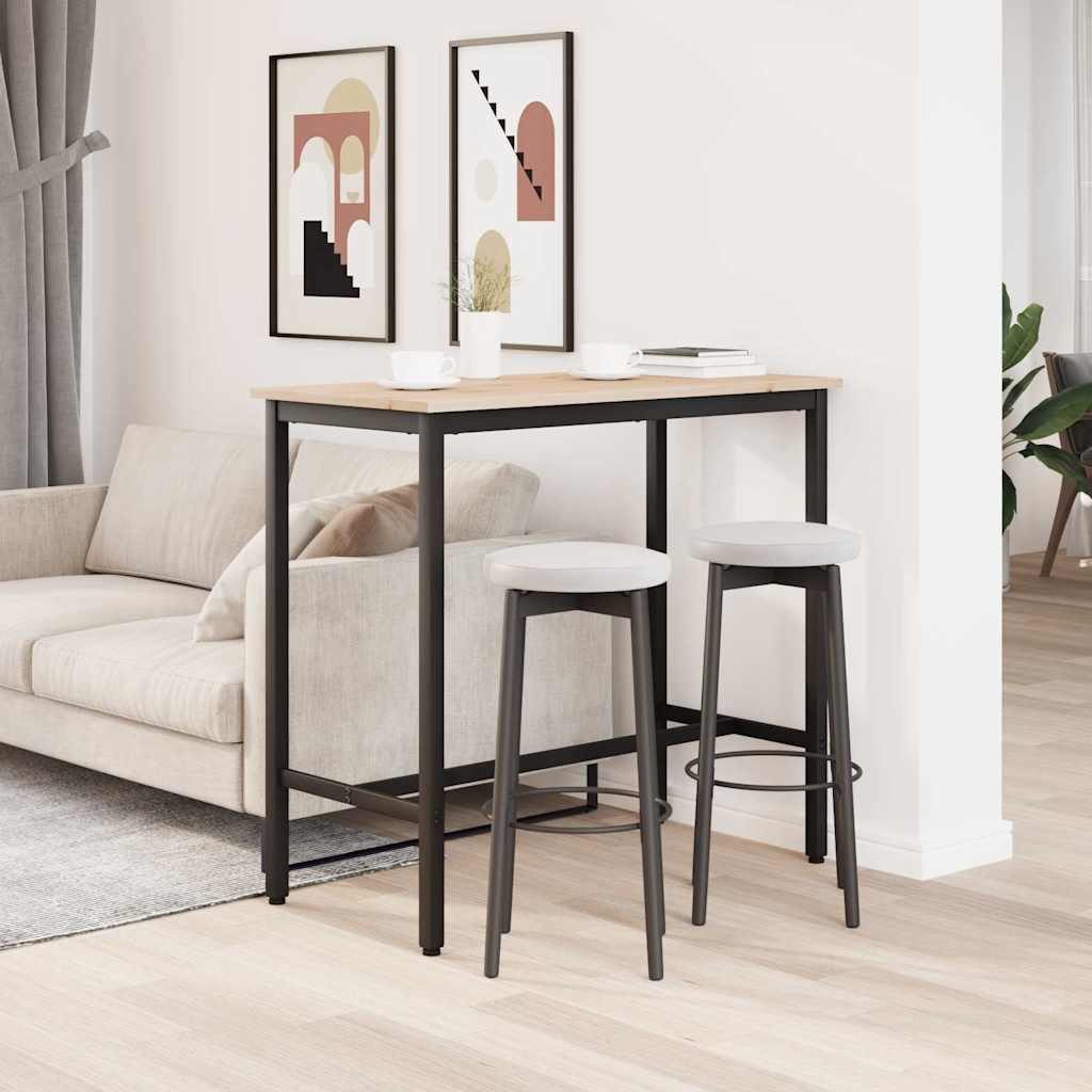 stol Prirodna 100 x 50 x 91 cm Inženjerska drva i čelik