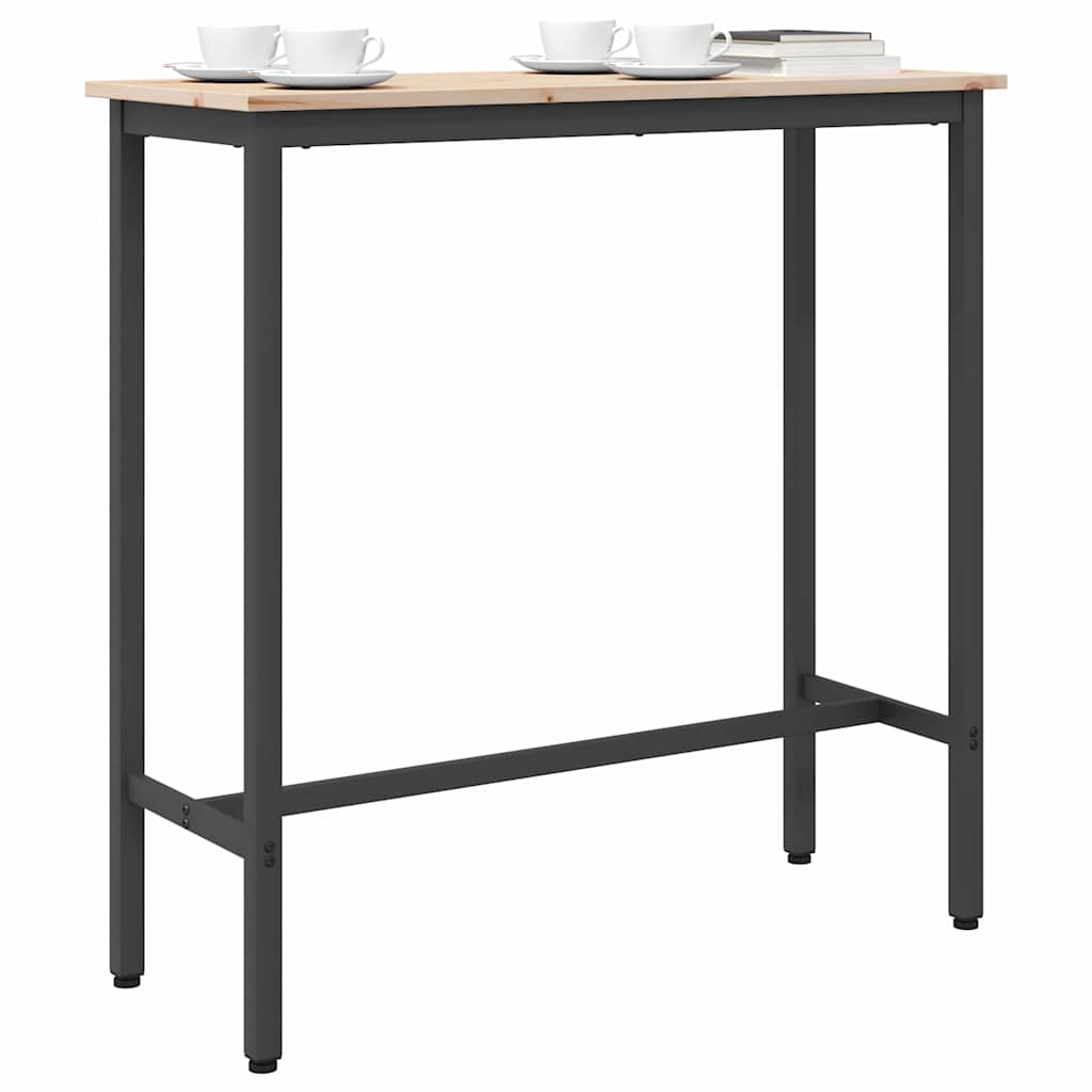 stol Prirodna 100 x 40 x 101 cm Inženjerska drva i čelik