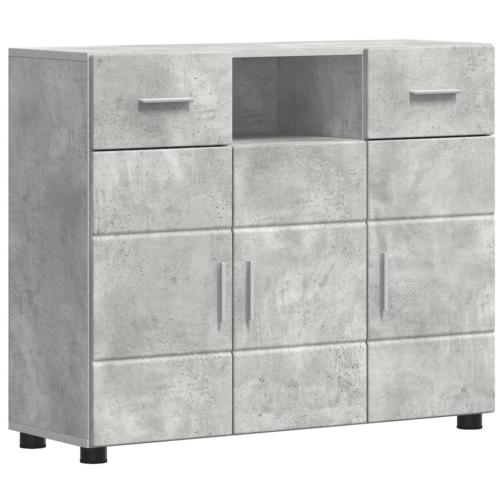Drveni ormar s ladicama Betonski sivi 88,5 x 30,5 x 73 cm