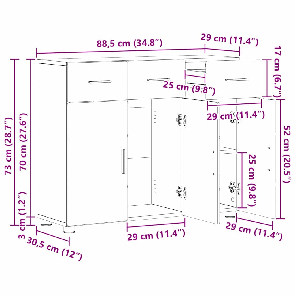 Kreveta s policom FLORIN Sonoma hrast 88,5 x 30,5 x 73 cm