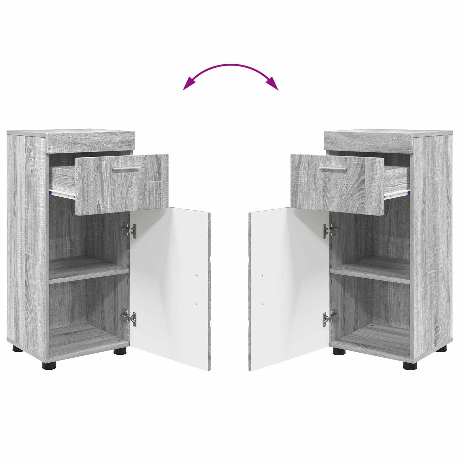 Set ormarića za kupaonicu TULUM Siva Sonoma 37 x 31,5 x 82 cm
