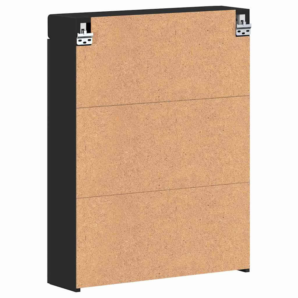 Kupaonski ormar s ogledalom TULUM Crna 60 x 16,5 x 78 cm
