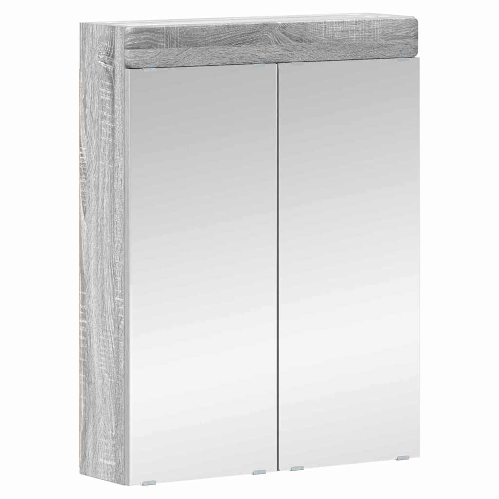 Kupaonski ormar s ogledalom TULUM Siva Sonoma 60 x 16,5 x 78 cm