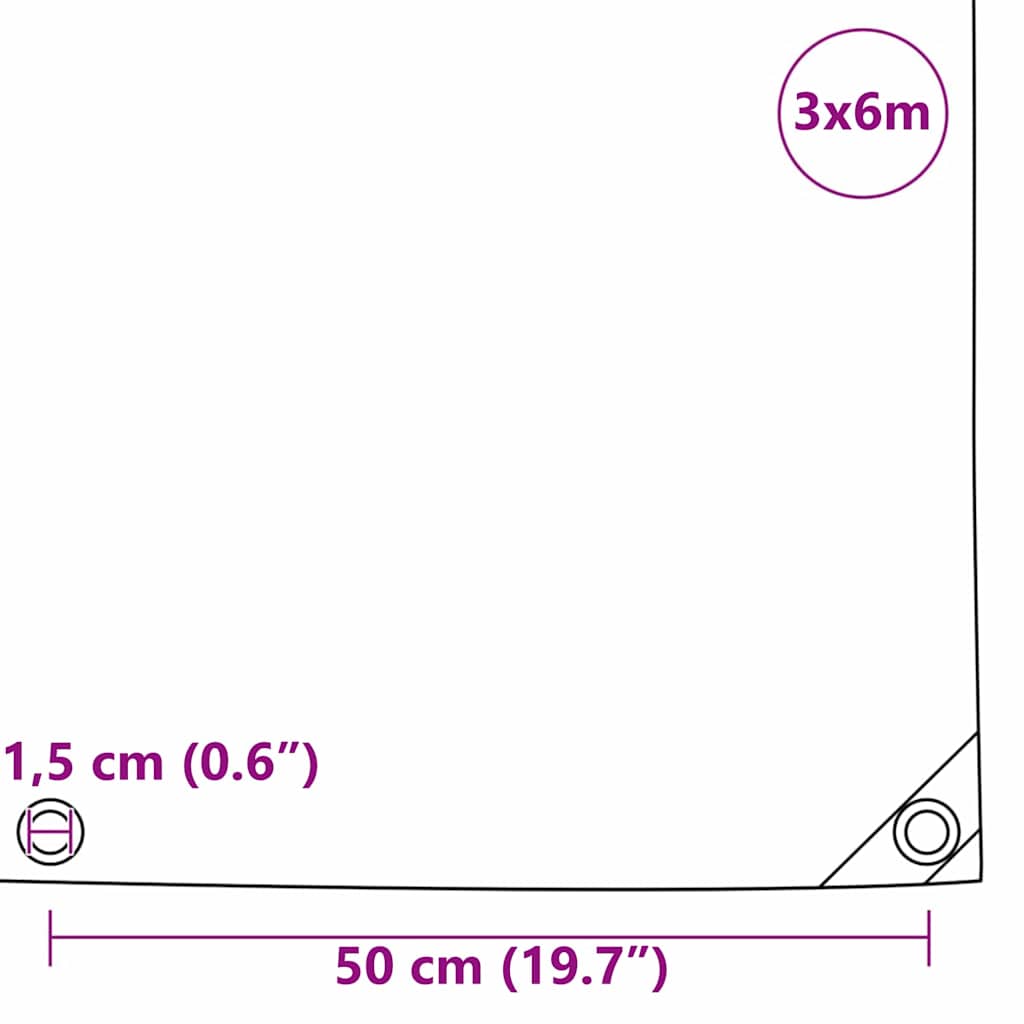 Cerada 650g / m² Smeđa 3 x 6 m Platno s PVC premazom