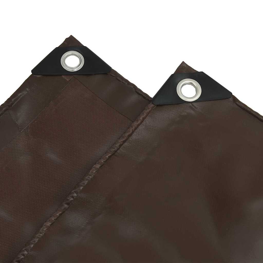 Cerada 650g / m² Smeđa 4 x 6 m Platno s PVC premazom