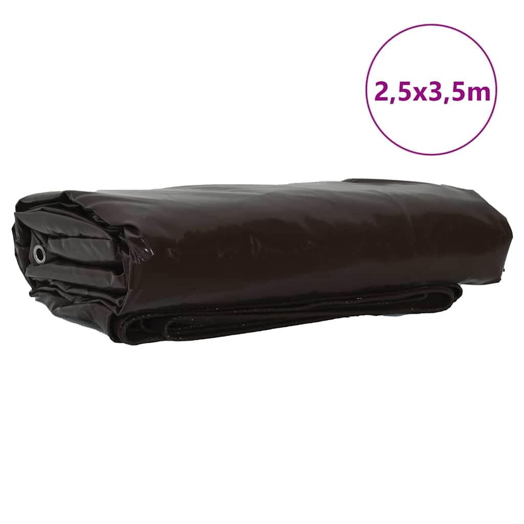 Cerada 650g / m² Smeđa 2,5 x 3,5 m Platno s PVC premazom