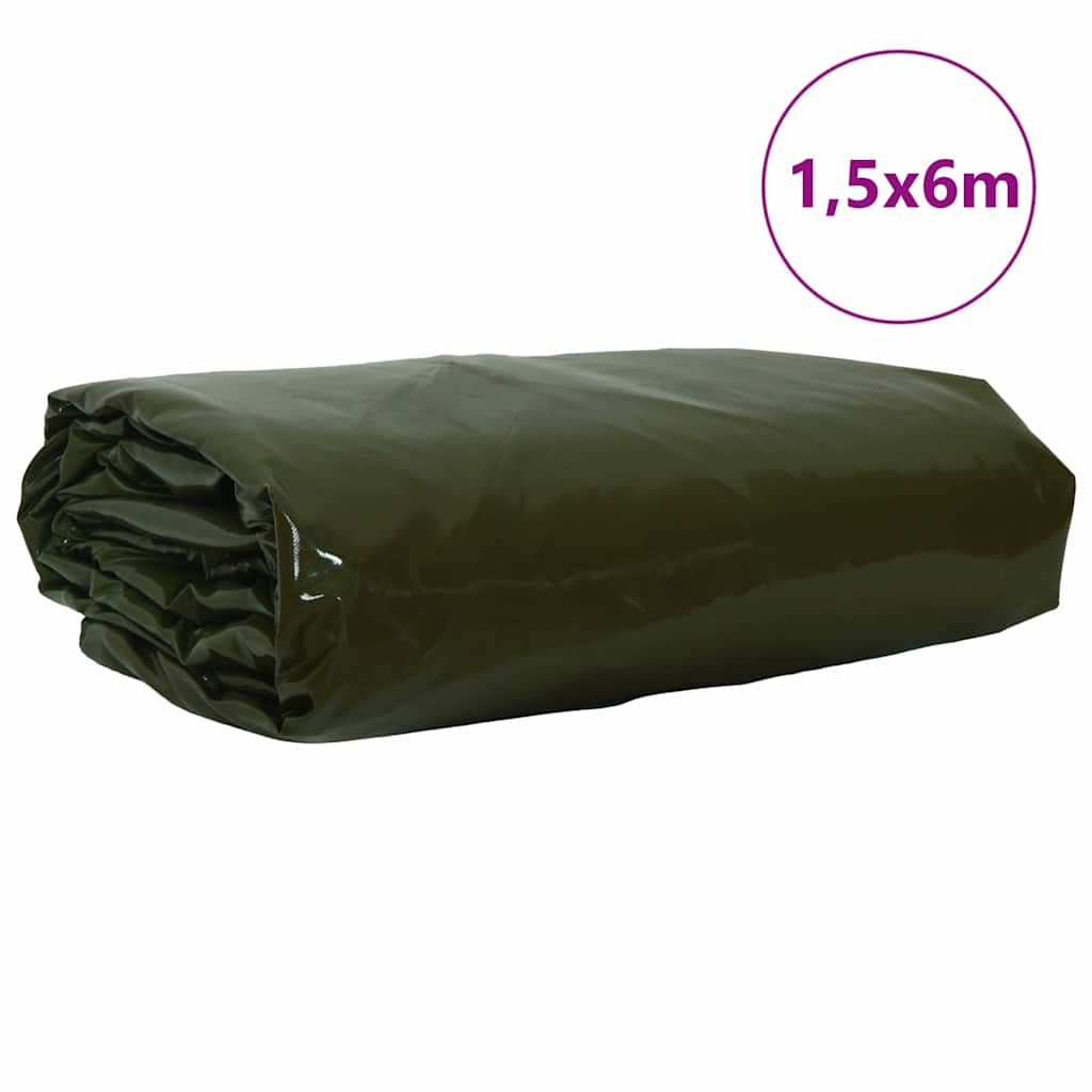 Cerada 650g / m² Maslinasto zelena 1,5 x 6 m