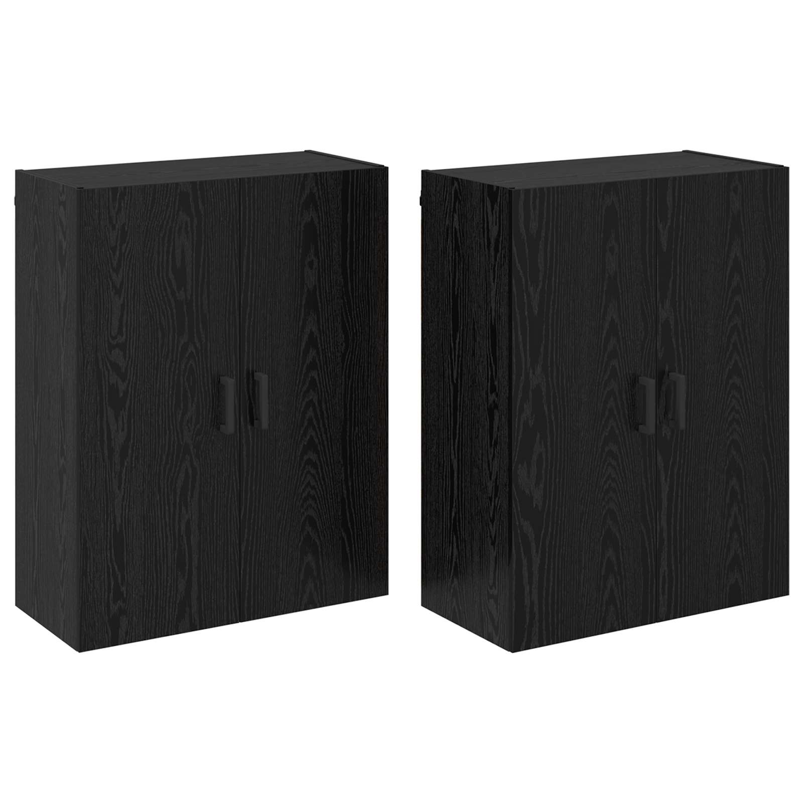 Ormar za montažu na zid 2 pcs Crni hrast 69,5 x 34 x 90 cm