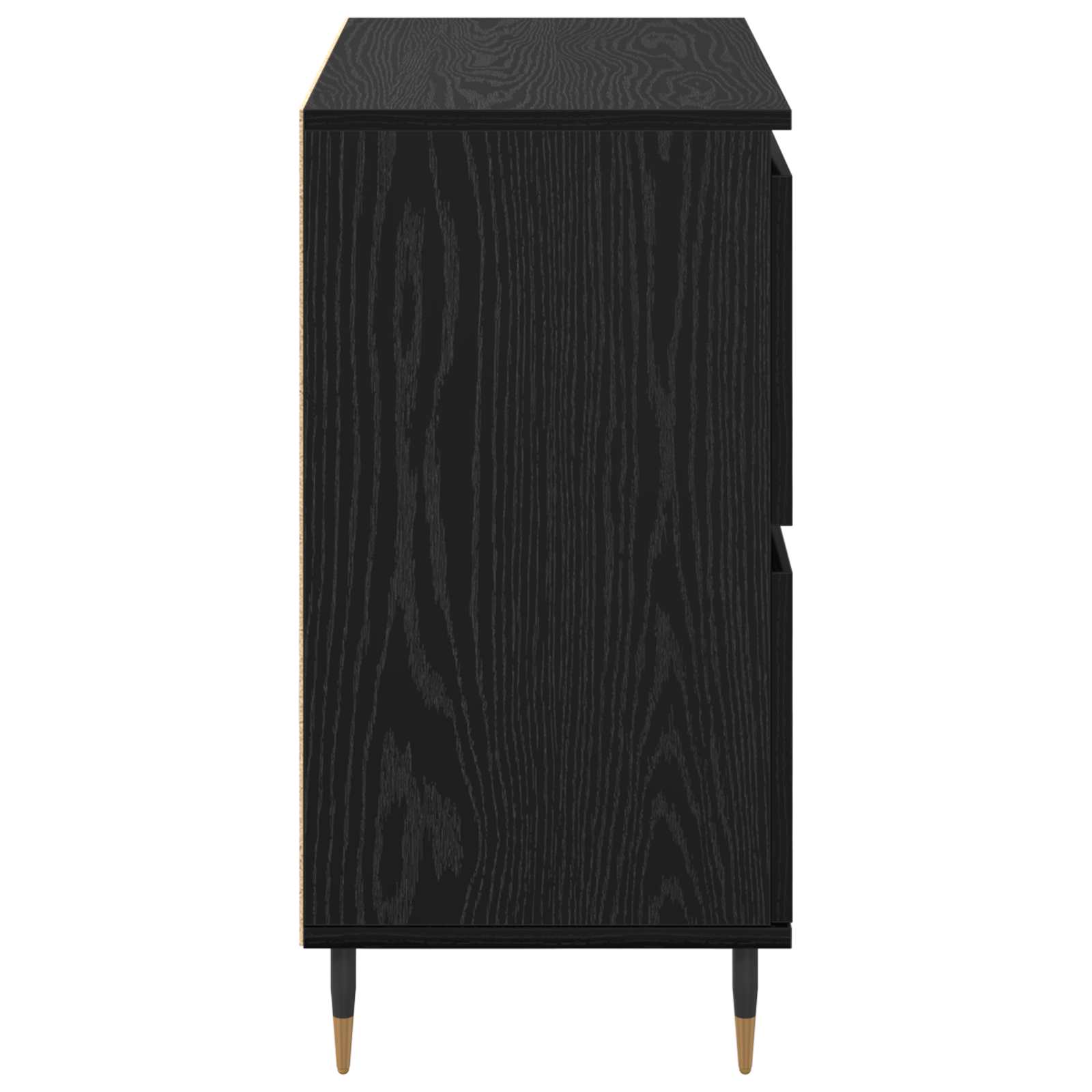 Ormarić za pohranu 3 pcs Crni hrast 60 x 35 x 70 cm