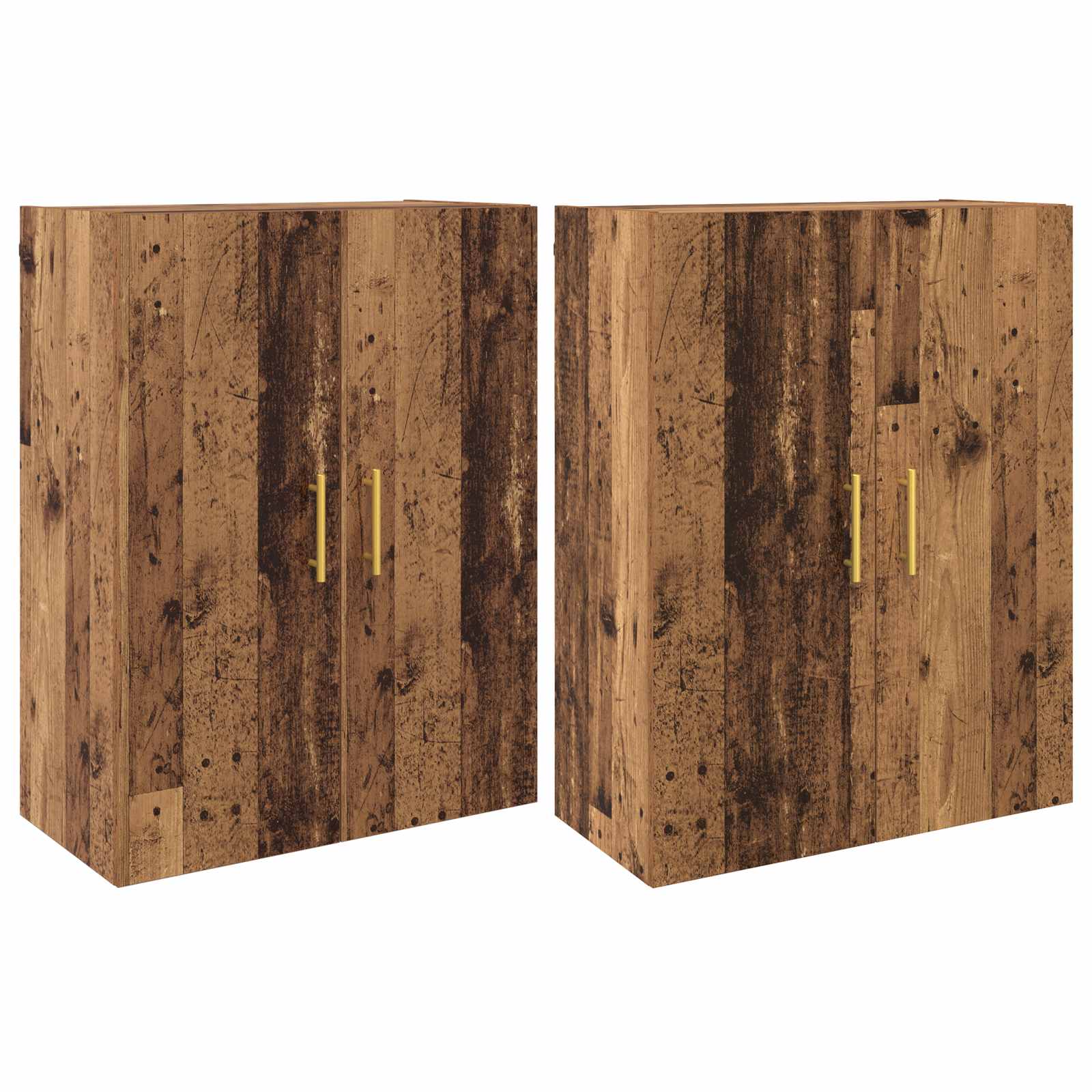 Ormar za montažu na zid 2 pcs Staro drvo 69,5 x 34 x 90 cm