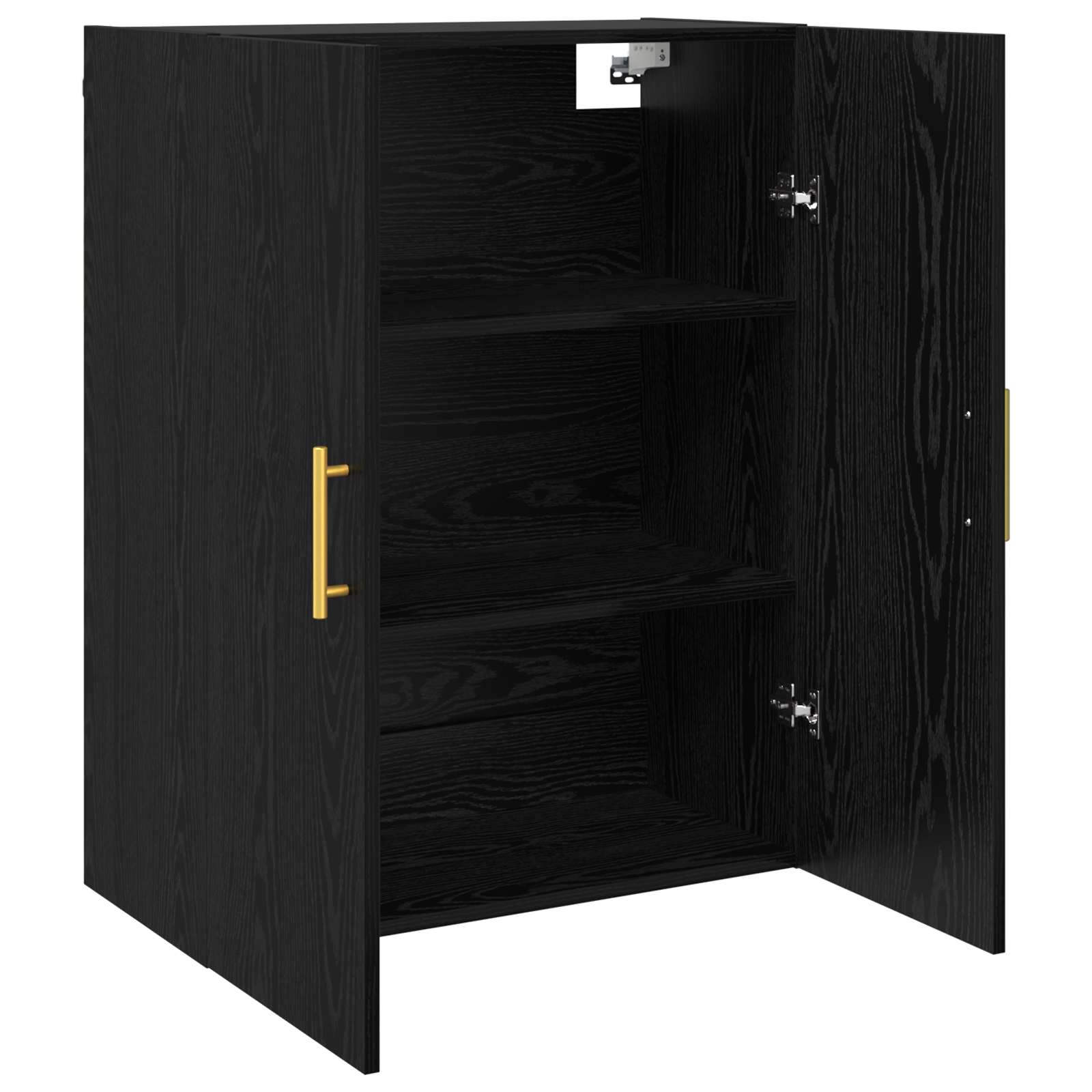 Ormar za montažu na zid 2 pcs Crni hrast 69,5 x 34 x 90 cm