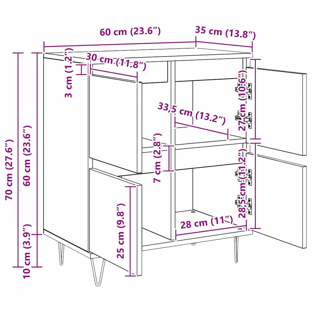 Komode 3 pcs Staro drvo