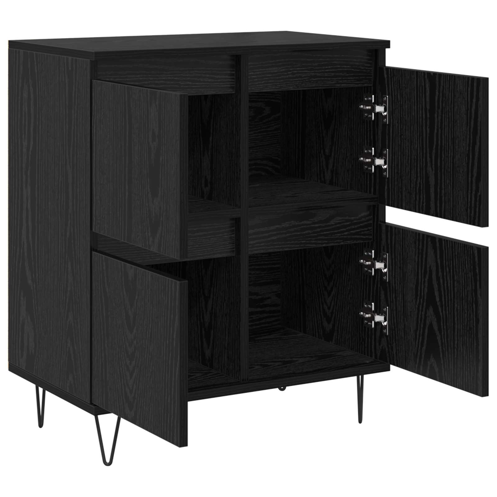 Komode 3 pcs Crni hrast