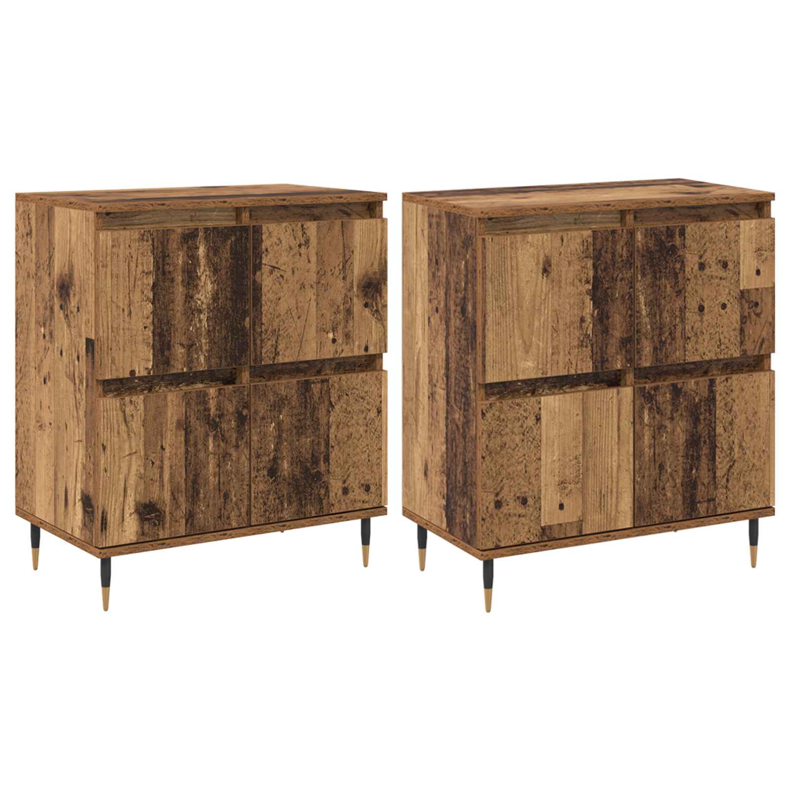 Ormarić za pohranu 2 pcs Staro drvo 60 x 35 x 70 cm